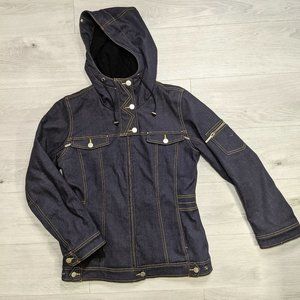 Metropolis Couloir Hooded Denim Coat Leopard 8